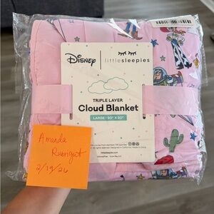 Disney Little Sleepies Toy Story Pink Cloud Blanket